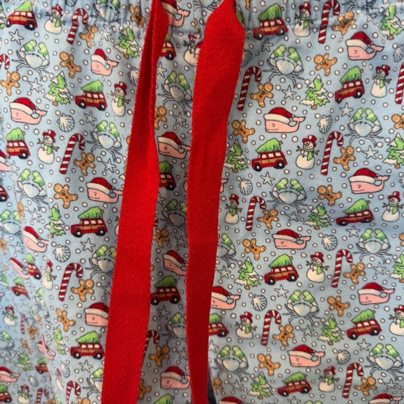 Vineyard Vines Christmas theme lounge pants size medium drawstring waist cotton - Picture 4 of 11